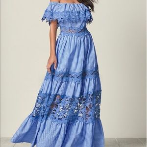 Lace detail maxi dress. New without tags